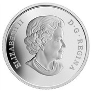 Canada 20 Dollars Water-Lily And Venetian Glass Leopard Frog 2014 Proof KM# 1776 ELIZABETH II D∙G∙REGINA coin obverse Canada 20 Dollars Water-Lily And Venetian Glass Leopard Frog 2014 Proof KM# 1776 ELIZABETH II D∙G∙REGINA coin obverse