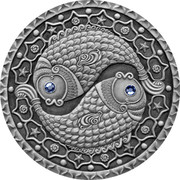 Belarus 20 Roubles Pisces 2009 Matte Proof KM# 203 coin reverse Belarus 20 Roubles Pisces 2009 Matte Proof KM# 203 coin reverse