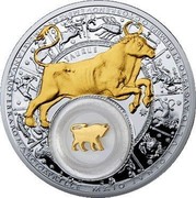 Belarus 20 Roubles Taurus 2013 Proof KM# 513 TAURUS coin reverse Belarus 20 Roubles Taurus 2013 Proof KM# 513 TAURUS coin reverse