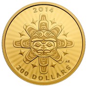 Canada 200 Dollars Air. The Thunderbird. Interconnection 2014 Proof KM# 1785 200 DOLLARS AE coin reverse Canada 200 Dollars Air. The Thunderbird. Interconnection 2014 Proof KM# 1785 200 DOLLARS AE coin reverse