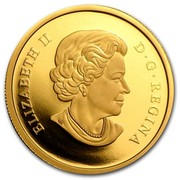 Canada 200 Dollars Grandmother Moon Mask 2013 Proof KM# 1500 ELIZABETH II D ∙ G ∙ REGINA coin obverse