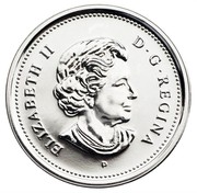 Canada 25 Cents Canada Day 2006 P Prooflike KM# 633 ELIZABETH II D ∙ G ∙ REGINA coin obverse Canada 25 Cents Canada Day 2006 P Prooflike KM# 633 ELIZABETH II D ∙ G ∙ REGINA coin obverse