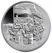 Canada 25 Cents World War II 1945-2005 Prooflike KM# 529 25 CENTS 1945 CANADA 2005 PM coin reverse