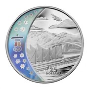 Canada 25 Dollars Home of the 2010 Olympic Winter Games 2008 Proof KM# 818 25 DOLLARS coin reverse
