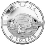 Canada 25 Dollars O Canada Series - Igloo 2014 Proof KM# 1581 CANADA 2014 25 DOLLARS coin reverse Canada 25 Dollars O Canada Series - Igloo 2014 Proof KM# 1581 CANADA 2014 25 DOLLARS coin reverse