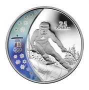Canada 25 Dollars Olympic Winter Games - Alpine Skiing 2007 Proof KM# 742 25 DOLLARS coin reverse Canada 25 Dollars Olympic Winter Games - Alpine Skiing 2007 Proof KM# 742 25 DOLLARS coin reverse