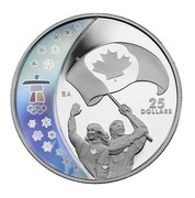 Canada 25 Dollars Olympic Winter Games - Athletes' Pride 2007 Proof KM# 743 25 DOLLARS SA coin reverse Canada 25 Dollars Olympic Winter Games - Athletes' Pride 2007 Proof KM# 743 25 DOLLARS SA coin reverse