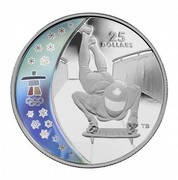 Canada 25 Dollars Olympic Winter Games - Skeleton 2009 Proof KM# 905 25 DOLLARS coin reverse Canada 25 Dollars Olympic Winter Games - Skeleton 2009 Proof KM# 905 25 DOLLARS coin reverse