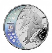 Canada 25 Dollars Olympic Winter Games - Speed Skating 2009 Proof KM# 907 25 DOLLARS coin reverse Canada 25 Dollars Olympic Winter Games - Speed Skating 2009 Proof KM# 907 25 DOLLARS coin reverse