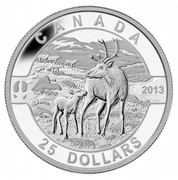 Canada 25 Dollars The Caribou 2013 Proof KM# 1456 CANADA 2013 25 DOLLARS coin reverse Canada 25 Dollars The Caribou 2013 Proof KM# 1456 CANADA 2013 25 DOLLARS coin reverse