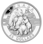 Canada 25 Dollars The Polar Bear 2013 Proof KM# 1403 CANADA 2013 25 DOLLARS coin reverse Canada 25 Dollars The Polar Bear 2013 Proof KM# 1403 CANADA 2013 25 DOLLARS coin reverse