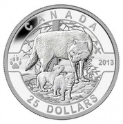Canada 25 Dollars The Wolf 2013 Proof KM# 1457 CANADA 2013 25 DOLLARS coin reverse Canada 25 Dollars The Wolf 2013 Proof KM# 1457 CANADA 2013 25 DOLLARS coin reverse