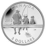Canada 3 Dollars Fishing 2013 Proof KM# 1485 CANADA 2013 JM 3 DOLLARS coin reverse Canada 3 Dollars Fishing 2013 Proof KM# 1485 CANADA 2013 JM 3 DOLLARS coin reverse