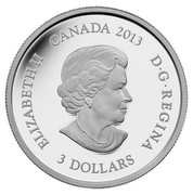 Canada 3 Dollars Life in the North 2013 KM# 1537 ELIZABETH II CANADA 2013 D ∙ G ∙ REGINA 3 DOLLARS SB coin obverse Canada 3 Dollars Life in the North 2013 KM# 1537 ELIZABETH II CANADA 2013 D ∙ G ∙ REGINA 3 DOLLARS SB coin obverse