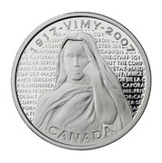 Canada 30 Dollars Canadian National Vimy Memorial 2007 Proof KM# 741 1917-VIMY-2007 CANADA coin reverse