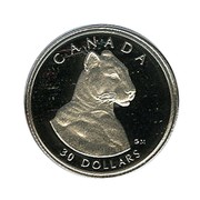 Canada 30 Dollars Cougar 1992 Proof KM# 226 CANADA 30 DOLLARS GM coin reverse Canada 30 Dollars Cougar 1992 Proof KM# 226 CANADA 30 DOLLARS GM coin reverse