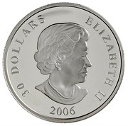 Canada 30 Dollars National War Memorial 2006 Proof KM# 669 30 DOLLARS ELIZABETH II SB 2006 coin obverse Canada 30 Dollars National War Memorial 2006 Proof KM# 669 30 DOLLARS ELIZABETH II SB 2006 coin obverse