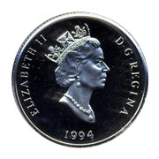 Canada 30 Dollars Sea Otter 1994 Proof; in sets only KM# 252 ELIZABETH II D G REGINA 1994 coin obverse Canada 30 Dollars Sea Otter 1994 Proof; in sets only KM# 252 ELIZABETH II D G REGINA 1994 coin obverse