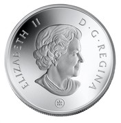 Canada 4 Dollars Dromaeosaurus 2010 Proof KM# 1022 ELIZABETH II D∙G∙REGINA coin obverse