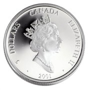 Canada 5 Dollars Guglielmo Marconi 2001 Proof KM# 435 5 DOLLARS CANADA ELIZABETH II 2001 coin obverse Canada 5 Dollars Guglielmo Marconi 2001 Proof KM# 435 5 DOLLARS CANADA ELIZABETH II 2001 coin obverse