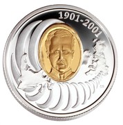 Canada 5 Dollars Guglielmo Marconi 2001 Proof KM# 435 1901-2001 coin reverse Canada 5 Dollars Guglielmo Marconi 2001 Proof KM# 435 1901-2001 coin reverse