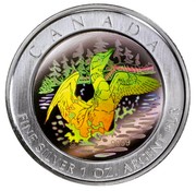 Canada 5 Dollars Loon Dollar 2002 Satin Proof KM# 603 CANADA .9999 FINE SILVER 1OZ. ARGENT PUR coin reverse Canada 5 Dollars Loon Dollar 2002 Satin Proof KM# 603 CANADA .9999 FINE SILVER 1OZ. ARGENT PUR coin reverse