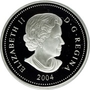 Canada 5 Dollars Moose 2004 Proof KM# 514 ELIZABETH II D∙G∙REGINA 2004 coin obverse Canada 5 Dollars Moose 2004 Proof KM# 514 ELIZABETH II D∙G∙REGINA 2004 coin obverse