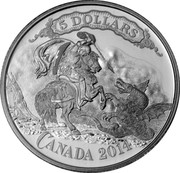 Canada 5 Dollars Saint George Slaying Dragon 2014 Proof KM# 1559 5 DOLLARS CANADA 2014 coin reverse Canada 5 Dollars Saint George Slaying Dragon 2014 Proof KM# 1559 5 DOLLARS CANADA 2014 coin reverse
