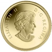 Canada 50 Cents 150th Anniversary of the Cariboo Gold Rush 2012 Proof KM# 1264 ELIZABETH II D∙G∙REGINA coin obverse