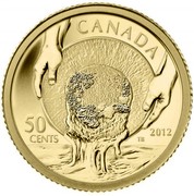 Canada 50 Cents 150th Anniversary of the Cariboo Gold Rush 2012 Proof KM# 1264 CANADA 50 CENTS TB coin reverse