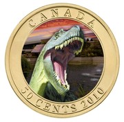 Canada 50 Cents Albertosaurus - Lenticular 2010 KM# 1016 CANADA 50 CENTS 2010 coin reverse