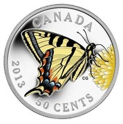 Canada 50 Cents Canadian Tiger Swallowtail - Butterflies of Canada 2013 Proof KM# 1435 CANADA 50 CENTS coin reverse Canada 50 Cents Canadian Tiger Swallowtail - Butterflies of Canada 2013 Proof KM# 1435 CANADA 50 CENTS coin reverse