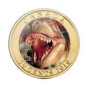 Canada 50 Cents Daspletosaurus torosus - Lenticular 2010 KM# 986 CANADA 50 CENTS 2010 coin reverse