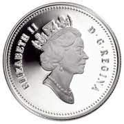 Canada 50 Cents Great Horned Owl 2000 Proof KM# 389 ELIZABETH II D. G. REGINA coin obverse Canada 50 Cents Great Horned Owl 2000 Proof KM# 389 ELIZABETH II D. G. REGINA coin obverse