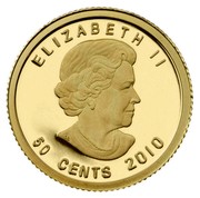 Canada 50 Cents Royal Canadian Mounted Police 2010 Proof KM# 985 ELIZABETH II 50 CENTS coin obverse Canada 50 Cents Royal Canadian Mounted Police 2010 Proof KM# 985 ELIZABETH II 50 CENTS coin obverse
