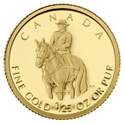 Canada 50 Cents Royal Canadian Mounted Police 2010 Proof KM# 985 CANADA FINE GOLD 1/25 OZ OR PUR coin reverse Canada 50 Cents Royal Canadian Mounted Police 2010 Proof KM# 985 CANADA FINE GOLD 1/25 OZ OR PUR coin reverse