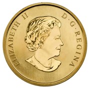 Canada 50 Cents Sinosauropteryx - Lenticular 2010 KM# 1015 ELIZABETH II D ∙ G ∙ REGINA coin obverse