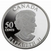 Canada 50 Cents Tiger Swallowtail Butterfly 2004 Proof KM# 712 CANADA 50 CENTS ELIZABETH II coin obverse Canada 50 Cents Tiger Swallowtail Butterfly 2004 Proof KM# 712 CANADA 50 CENTS ELIZABETH II coin obverse