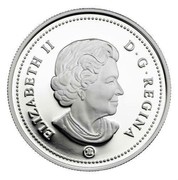 Canada 50 Dollars 60th Wedding Anniversary 2007 Proof KM# 709 ELIZABETH II D ∙ G ∙ REGINA coin obverse