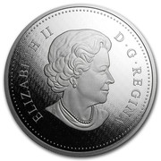 Canada 50 Dollars Swimming Beaver 2014 Proof KM# 1557 ELIZABETH II D ∙ G ∙ REGINA coin obverse Canada 50 Dollars Swimming Beaver 2014 Proof KM# 1557 ELIZABETH II D ∙ G ∙ REGINA coin obverse