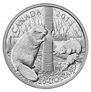 Canada 50 Dollars The Beaver Family 2013 Proof KM# 1399 CANADA 2013 50 DOLLARS coin reverse