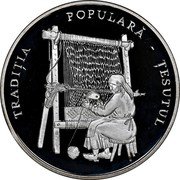 Moldova 50 Lei Folkloric Tradition - Tissue 2009 Proof KM# 50 TRADIȚIA POPULARĂ-ȚESUTUL coin reverse Moldova 50 Lei Folkloric Tradition - Tissue 2009 Proof KM# 50 TRADIȚIA POPULARĂ-ȚESUTUL coin reverse