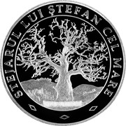 Moldova 50 Lei Oak of Stephen the Great 2008 Proof KM# 44 STEJARUL LUI ȘTEFAN CEL MARE coin reverse Moldova 50 Lei Oak of Stephen the Great 2008 Proof KM# 44 STEJARUL LUI ȘTEFAN CEL MARE coin reverse