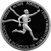 Moldova 50 Lei Summer Olympic Games 2012 London 2012 Proof KM# 71 JOCURILE OLIMPICE DE VARĂ LONDRA - 2012 CITIUS, ALTIUS, FORTIUS coin reverse Moldova 50 Lei Summer Olympic Games 2012 London 2012 Proof KM# 71 JOCURILE OLIMPICE DE VARĂ LONDRA - 2012 CITIUS, ALTIUS, FORTIUS coin reverse