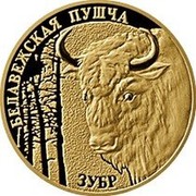 Belarus 50 Roubles Belovezhskaya Pushcha - Zubr 2006 Proof KM# 143 БЕЛАВЕЖСКАЯ ПУШЧА ЗУБР coin reverse