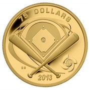 Canada 75 Dollars Celebrate Baseball - Ball Diamond 2013 Proof KM# 1378 75 DOLLARS SH 2013 coin reverse Canada 75 Dollars Celebrate Baseball - Ball Diamond 2013 Proof KM# 1378 75 DOLLARS SH 2013 coin reverse