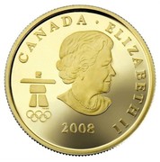 Canada 75 Dollars Four Host First Nations 2008 Proof KM# 821 CANADA ∙ ELIZABETH II 2008 coin obverse Canada 75 Dollars Four Host First Nations 2008 Proof KM# 821 CANADA ∙ ELIZABETH II 2008 coin obverse