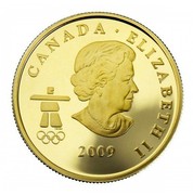 Canada 75 Dollars Olympic Spirit - Vancouver Olympic Games 2009 Proof KM# 909 CANADA ∙ ELIZABETH II 2009 coin obverse Canada 75 Dollars Olympic Spirit - Vancouver Olympic Games 2009 Proof KM# 909 CANADA ∙ ELIZABETH II 2009 coin obverse