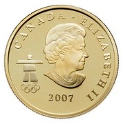 Canada 75 Dollars Olympics Athletes Pride 2007 Proof KM# 747 CANADA ∙ ELIZABETH II 2007 coin obverse Canada 75 Dollars Olympics Athletes Pride 2007 Proof KM# 747 CANADA ∙ ELIZABETH II 2007 coin obverse