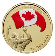 Canada 75 Dollars Olympics Athletes Pride 2007 Proof KM# 747 VANCOUVER 2010 TM/MC SA 75 DOLLARS coin reverse Canada 75 Dollars Olympics Athletes Pride 2007 Proof KM# 747 VANCOUVER 2010 TM/MC SA 75 DOLLARS coin reverse